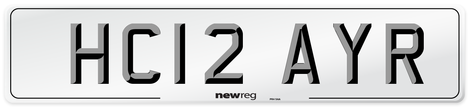 HC12 AYR Number Plate from New Reg